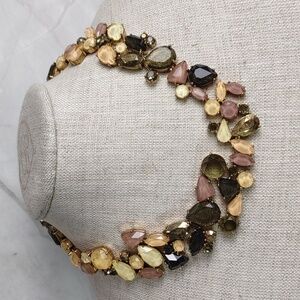 Loft Multi Jewel Bib Style Necklace